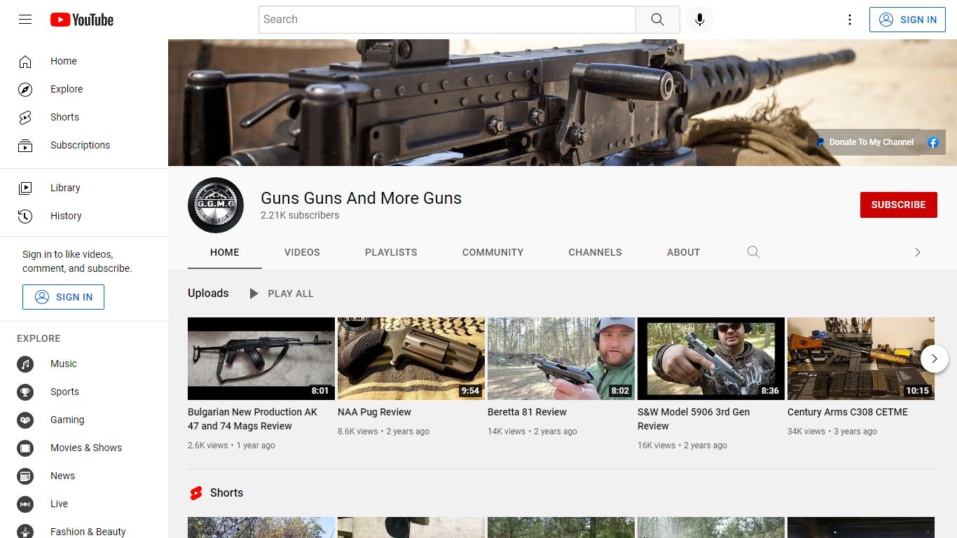 Guns Guns And More Guns - YouTube