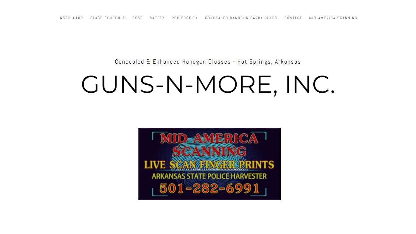 Concealed Handgun Class - Hot Springs, AR - GUNS-N-MORE